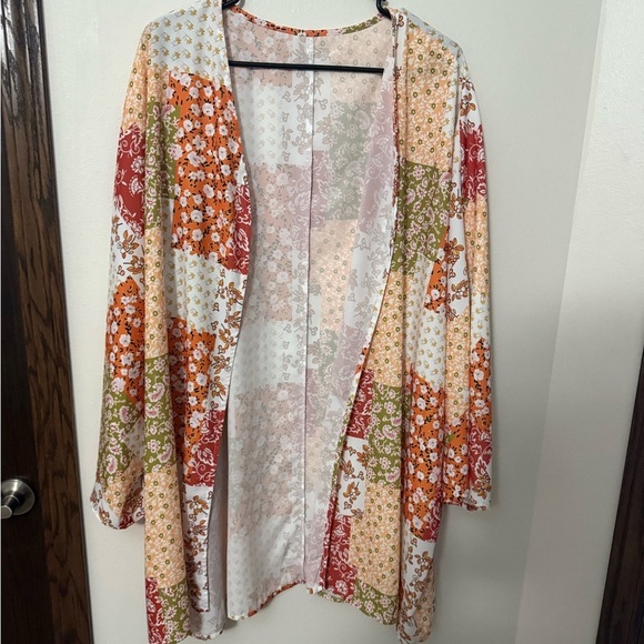 Source Unknown Floral Patchwork Kimono - Picture 1 of 4